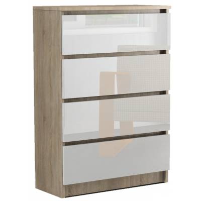Komoda RICO 4s WYSOKI POŁYSK 60 cm AKRYL Sonoma